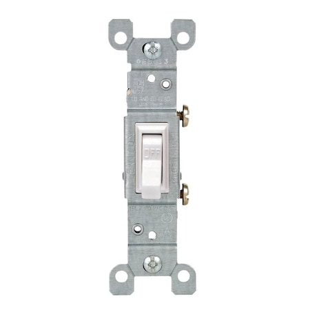 Leviton Leviton 15 amps Single Pole Toggle Switch White 1 pk 01451-WCP